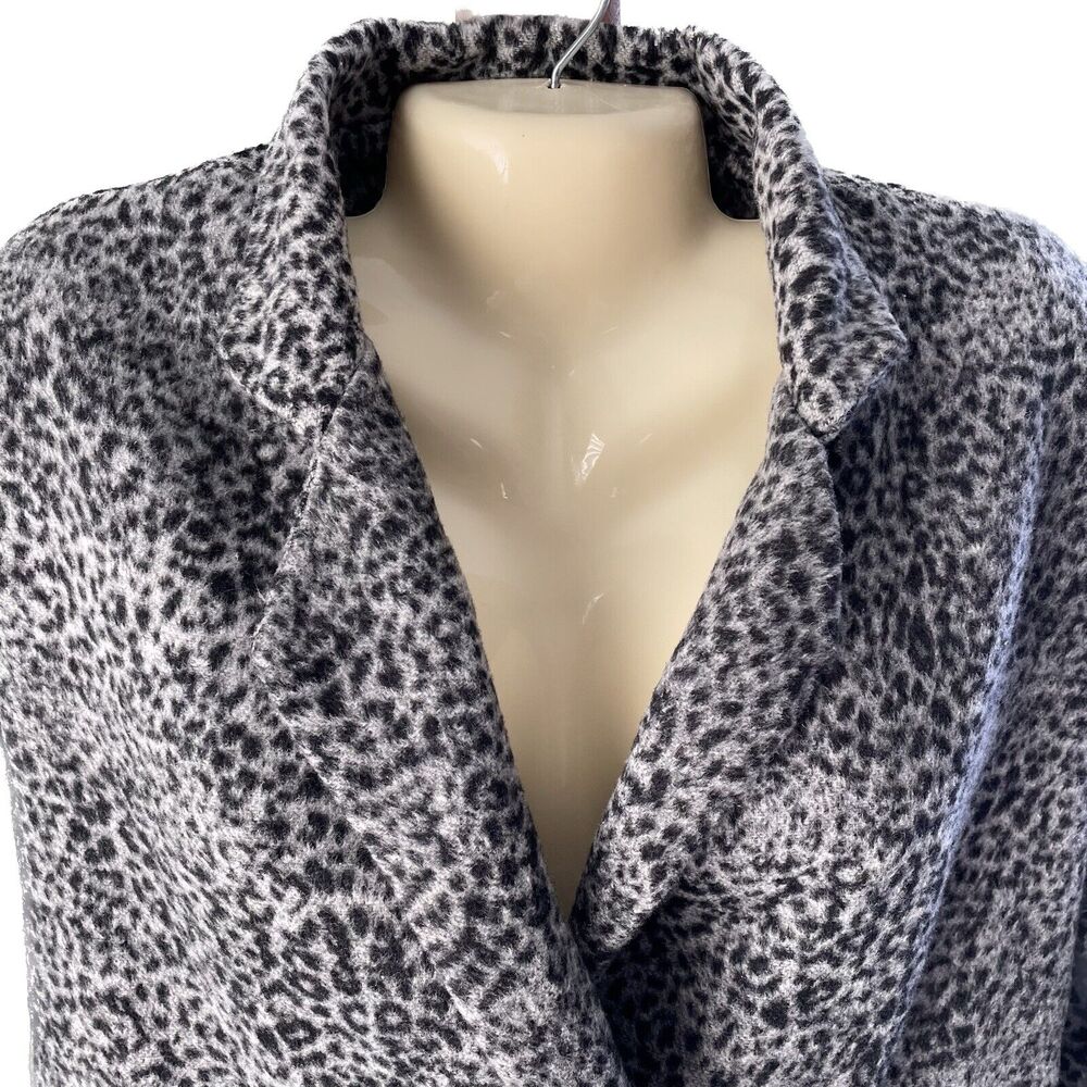 ASTR Black Gray Leopard Print Blazer Jacket Breasted Sz XS - Picture 4 of 9